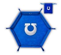 Power Beast Dungeon Tablero y Bandeja para Tirar Lanzar Dados Primaris + Bolsa para Dados Ultramarines 40k, Marines Espaciales 40.000, Ultramarine.