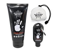 Power Beast Pack Magnesio Líquido 200Ml + 50ML + 60Gr, Bola Tiza Magnesio Rellenable, Liquid Chalk, Tiza Líquida, Gym, Calistenia, Halterofilia, Padel, Escalada, Tenis, Poledance.