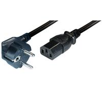 Power cable cee 7/7 plug, angled - iec 320 c13 jack, 0,5 m, h05v v-f 3