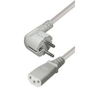 Power cable cee 7/7 plug, angled - iec 320 c13 jack, 2,0 m, h05vv-f 3x