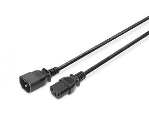 Power Cord extension cable, C14 - C13 M/F, 1.8m, H05VV-F3G 0. 75qmm, bl