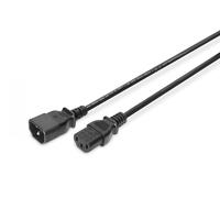 Power Cord extension cable, C14 - C13 M/F, 5.0m, H05VV-F3G 1.0qmm, sw