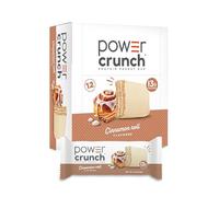 Power Crunch Barras de obleas de proteínas, aperitivos ricos en proteínas con sabor delicioso, rollo de canela, 1.4 onzas (12 unidades)