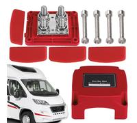 Power Distribution Block, 48V Bus Bar, RV Negative Terminal, Heavy Duty Electrical Connector, Compact Wiring Solution, Ideal for Electronics Projects, Hobbyists, Technicians, Electricians, Industrial,