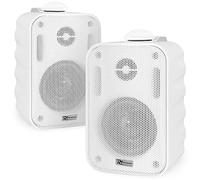 Power Dynamics BC30V Altavoces pasivos de 2 vías para Exterior o Interior, línea 100V o 8 ohmios, woofer de 3 Pulgadas y Tweeter de 1 Pulgada, jardín, terrazas, gimnasios, Color Blanco