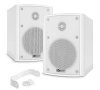 Power Dynamics BC40V Conjunto de Altavoces de 100 vatios, 2 vías, 100 voltios, 8 ohmios para Interior y Exterior, Cajas de Altavoces IP56, Altavoz para Interior y Exterior, Color Blanco