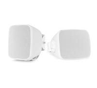 Power Dynamics BD30W - Set de 2 Altavoces Exteriores 40W IPX5 con Soporte Mural orientable woofer 3 Pulgadas Sonido Exterior, terraza, Jardin, Altavoz pasivo Resistente Humedad, Color Blanco