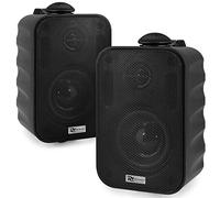 Power Dynamics BGO30 - Pareja de Altavoces de 2 vías 120W para Interior y Exterior, con Soporte de Montaje, Ideales para música en casa, jardín, Bares o terrazas, Resistente al Clima, Color Negro