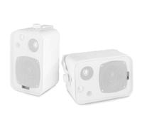 Power Dynamics BV40 - Altavoz de Pared 3 vías 8 Ohm Color Blanco línea 100V | Sistema 100V incorporado, 8 Ohm de impedancia, diseño de 3 vías, fácil de instalar, perfecto para gimnasios y locales de ocio