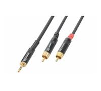 Power Dynamics Cable Mini Jack 3.5 Stereo a 2 RCA Macho. 3 Metros 177036