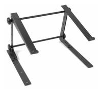 Power Dynamics DJLS1 - Soporte ergonómico para portátil de DJ color negro | Compatible con portátiles de 10 a 17 pulgadas, eleva el ordenador a la altura de los ojos, evita forzar espalda y cuello