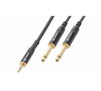 Power Dynamics PD-Connex CX86-6 Cable Jack 3.5 Stereo-2x Jack 6.3 Mono 6.0m HQ