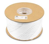 Power Dynamics PD Connex RX12W Cable de altavoz con aislamiento doble 2x 1,5 mm, ideal para sistemas de megafonía, cableado de instalación para altavoces, Potencia máx. de 15 A, 100 m, Blanco