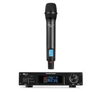 Power Dynamics PD210 Sistema inalámbrico UHF 160 Canales | True Diversity, 160 canales UHF, salida XLR y Jack, incluye estuche