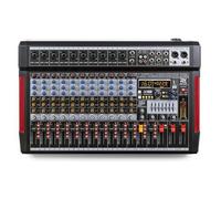 Power Dynamics PDM-T1204 Mezclador de audio de 12 canales con Bluetooth, ecualizador gráfico de 7 bandas, MP3, salida USB, salida de auriculares de 6,35 mm, ideal para estudio de grabación