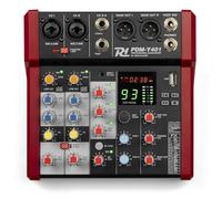 Power Dynamics PDM-Y401 Mezclador de audio 4 canales. Mesa de mezclas con Bluetooth, alimentación phantom de 48 V, USB-C. Mezclador de audio para estudio, 99 efectos DSP, 24 bits, 48 kHz, Jack, XLR