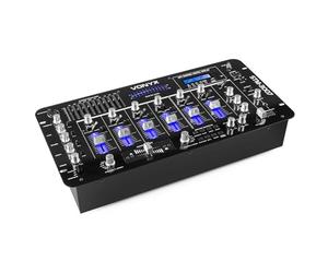 Power Dynamics PDMC804A Mezclador autoamplificado 4 canales | Amplificador integrado, control de eco, entradas para micrófono, para instalaciones móviles