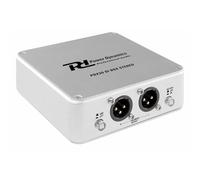 Power Dynamics PDX30 Caja DI Estéreo - Caja DI Profesional, Salida XLR balanceada, Entrada/Salida de Jack estéreo de 6,3 mm, alimentación conmutable: Pila de 9 V/alimentación Phantom de 48 V