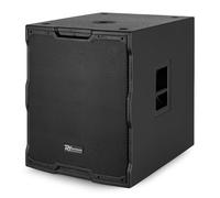 Power Dynamics PDY218SA subwoofer Amplificado de 18" y 1000W de Potencia Pico, entradas XLR balanceadas y RCA, limitador Integrado, Crossover Ajustable, Asas Laterales de Transporte, Color Negro