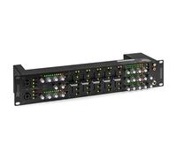 Power Dynamics PDZM800 Mezclador de audio, Mezclador de 3 zonas, instalaciones de altavoces, procesador DSP, 5 entradas + 2 canales de entrada MIC, talkover, CUE, rack 19» 2U, XLR, jack, +48V phantom