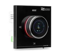 Power Dynamics Powerline B100B - Amplificador empotrable estéreo 4x25W Bluetooth 5.0 USB microSD Pantalla táctil LCD Control Remoto Sonido Profesional instalación Mural Color Negro