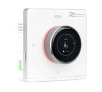 Power Dynamics Powerline B100W - Amplificador empotrable estéreo 4x25W Bluetooth 5.0 USB microSD Pantalla táctil LCD Control Remoto instalación Mural diseño Elegante Color Blanco