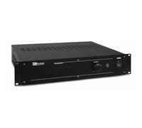 Power Dynamics PRS360 Amplificador Booster 100V 360W | Entradas y salidas de línea, protección contra cortocircuitos, control de ganancia, formato rack profesional.