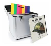 Power Dynamics RC80 Maleta para Discos de Vinilo (Rack portátil para 60 Discos LPs de 12", Interior de gomaespuma, Tapa Totalmente extraíble, Cierres de Mariposa, Ligero armazón) - Plata