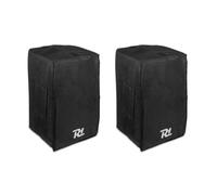 Power Dynamics SCP12 - Pack de 2 fundas para altavoz PDY212 resistentes al agua de nylon protector con acceso al panel trasero frontal acústicamente transparente color negro profesional