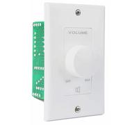 Power Dynamics VOL50 Control de volumen para línea 100V o 50W, incluye placa de montaje blanca resistente. Este producto es adecuado para montaje en superficie y empotrado.
