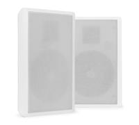 Power Dynamics WSF30W Altavoces de Pared 100V 5,25", Color Blanco | Diseño ultraplano, sistema de 2 vías, instalación rápida, para oficinas y comercios