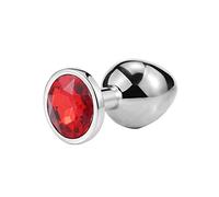 Power Escorts BR137L Diamond King - Tapón de botón para conector (9,3 x 4,1 cm), color negro y rojo