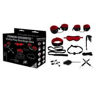 Power Escorts Kinky Play - Caja de bondage de lujo - 10 piezas Bondage Set - BDSM Bondage Box - BR195