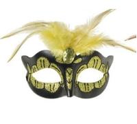 Power Escorts Luxury Venetian Mask Yellow Gold