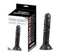 Power Escorts - Rocket John 5.5 pulgadas - Mini Realistic Dildo - 14 cm - Black realistic dildo - Br100