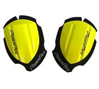 Power Face Race - Rodilleras de madera, color amarillo neón