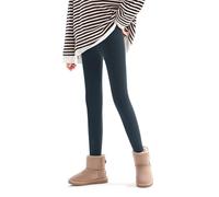 Power Flower Leggings Térmicos para Niñas - Forro Polar Ligero, Ajuste Slim, Capa Base (9 Years, LY213-Navy)
