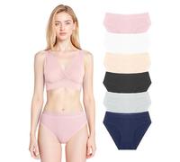 Power Flower Paquete múltiple de bragas de algodón para mujer, cómodas bragas deportivas de encaje midi para mujer, 60015, XL