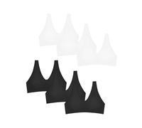 Power Flower Sujetador Deportivo sin Costuras para Niñas - Pack de 6 con Almohadillas Extraíbles, Top Corto Multicolor (8-14 Años) (3362-Combo2, 12-14 Years)