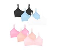 Power Flower Sujetadores Deportivos sin Costuras para Niñas con Almohadillas Removibles Sujetadores Multicolor para Niñas Top de Tiras para 8-14 Años (3007-Combo1, 12-14 Years)