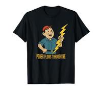 Power Flows Through Me Proud Electrician Humor Camiseta