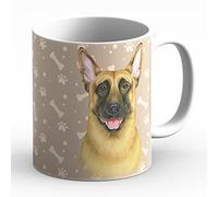 power gift MALINOIS Taza de café o para Le The. Tazas Con Patrón De Perro Y Gatos. Tu Animal Prehere: perfecto para los amantes de los animales. Taza de cerámica. (MALINO)