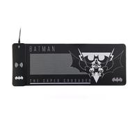DC Comics Batman XL RGB Alfombrilla de ratón para Juegos con Cargador inalámbrico de 15 W | LED Ajustable, Antideslizante, Impermeable