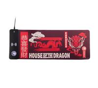 Power Idolz Alfombrilla Gaming XL RGB con Cargador Inalámbrico 15W - House of the Dragon - Superficie Antideslizante y Resistente a Derrames