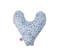 POWER INN Cojín para el pecho Hope aprox. 32 x 34 cm, cojín en forma de corazón para aliviar el dolor después de la mastectomía, suave cojín para antebrazo o axila, 100 % algodón (flores blancas y