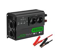 Power Inversor Corriente 5000W 12V A 220V Automotriz 4 Enchufes UE Poder Silencioso Inversor De Onda Sinusoidal para Pura(4000WEU-black,24V)