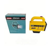 Power Inversor Corriente Convertidor Inversor Inteligente Portátil, Banco Energía USB 220V Y 120W Batería Iones Litio para 18V(B)