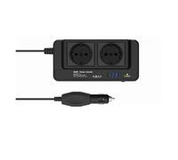 Power Inversor Corriente Inversor Vehículo 200W Que Convierte 12V CC A 220 CA Dos Tomas Corriente Y Cuatro Puertos USB QC3.0 35(Negro)