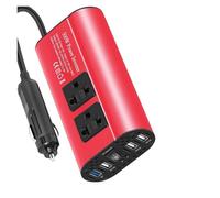 Power Inverter Inversor Corriente Inversor De Frecuencia Modificado De 500 W CC 12 V A CA 220 V Puertos Adaptador para Coche Inversor Portátil Enchufe Europeo Receptáculo Doble 4 USB(500W b)