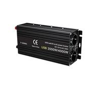 Power Inverter Inversor De Corriente DC12V 24V A AC220V Inversor De Batería De Transferencia 2000W/3000W Inversor De Coche para Exteriores Enchufe UE. Convertidor(DC12V,4000W Black LED)